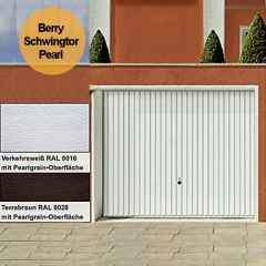 Hörmann Berry Schwingtor N80 Motiv 902 - Weiß oder Braun - Garagentor in 4 Größen - Oberfläche Pearlgrain